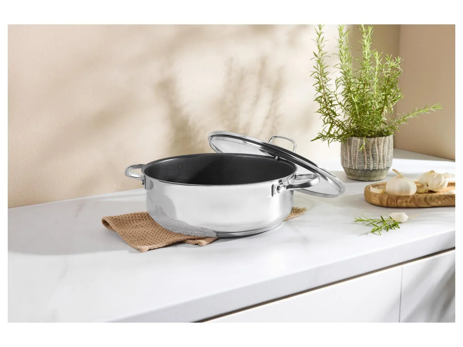 SILVERCREST Casserole en acier inoxydable,  28 cm