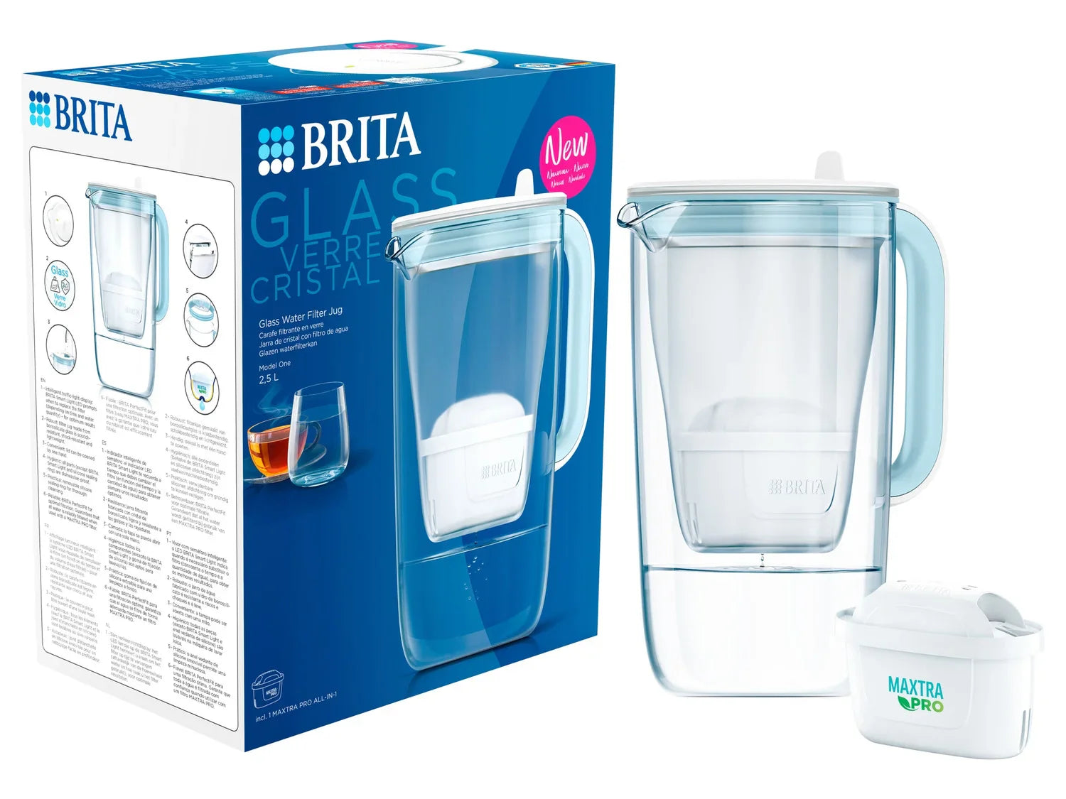 BRITA Carafe filtrante en verre