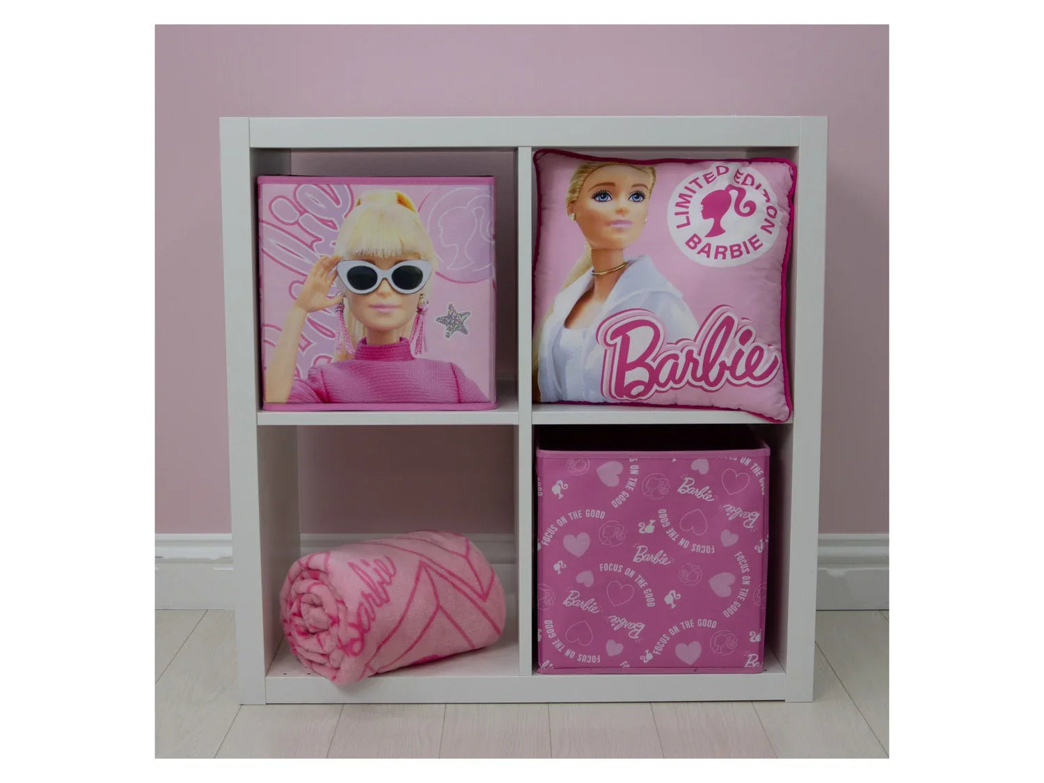 Barbie Lot de 2 botes de rangement, 30 x 30 x 30 cm