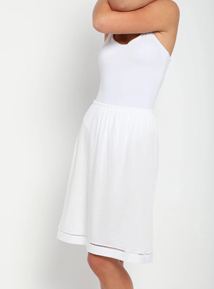 Jupon femme en coton blanc