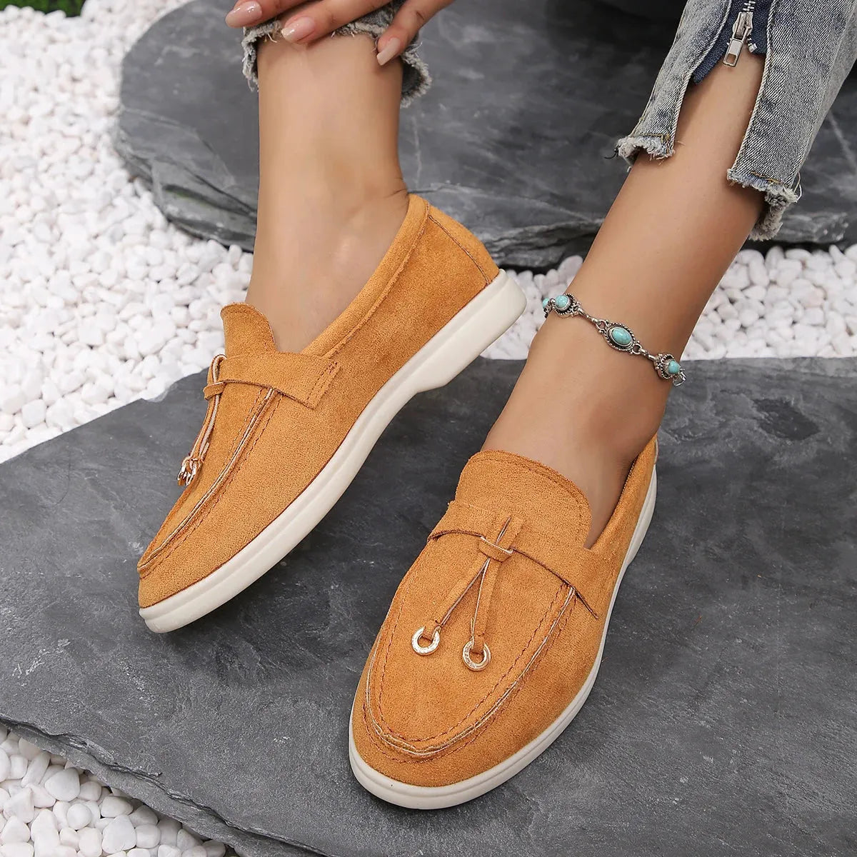 Sophie Paris | Mocassins Confortables de Luxe en Daim