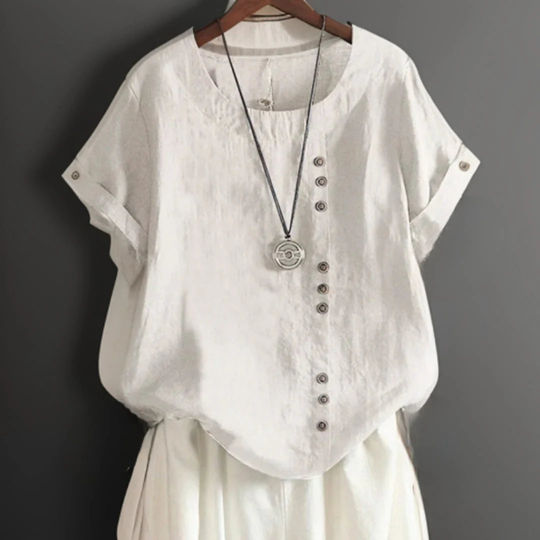 Celine - T-Shirt Chic Avec Boutons