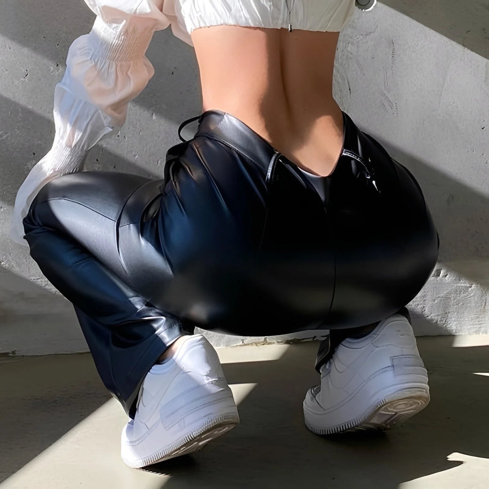 Katerina - Pantalon Décontracté Taille Haute Évasé
