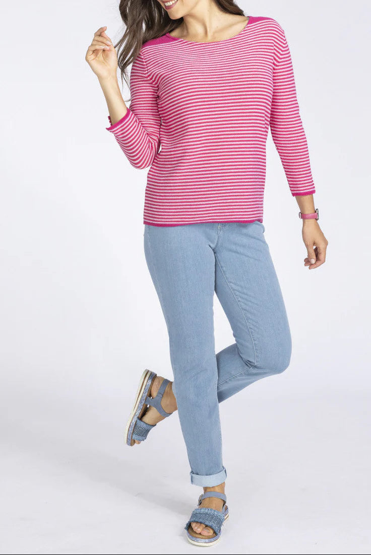 Jean coupe droite en coton bleu indigo clair