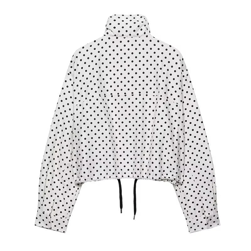 Veste courte à pois pour femmes
