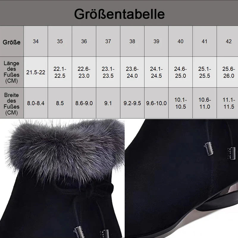 Bottes chevilles chaudes et élégantes antidérapantes pour femmes