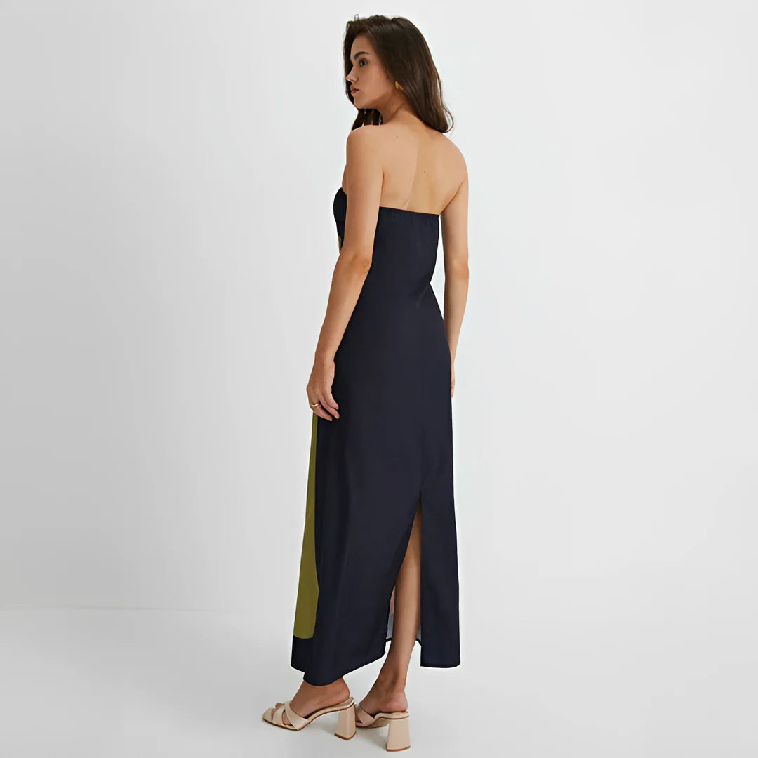 Delaney - Robe Élégante à Motifs Floraux Sans Bretelles