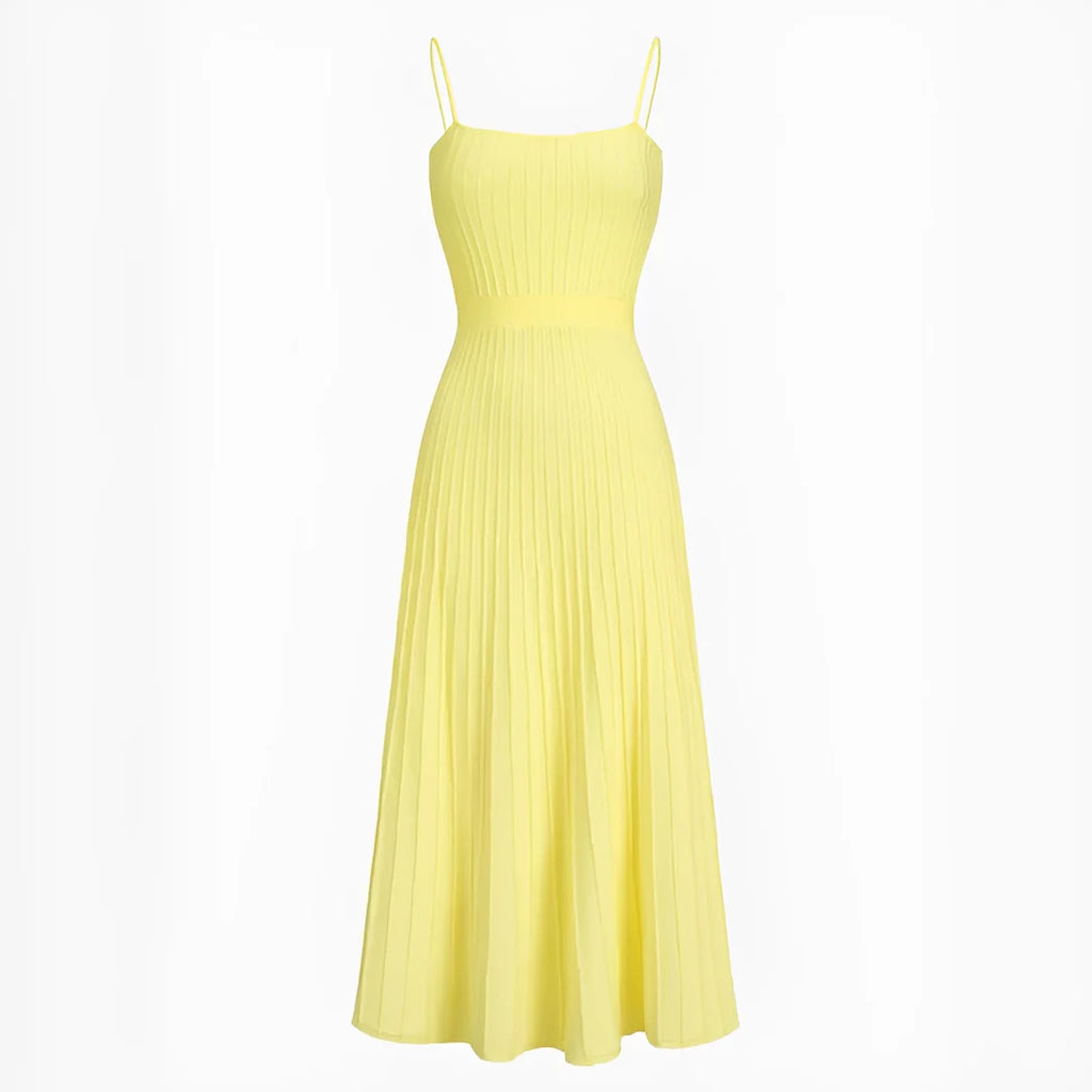 Pheobie - Robe Midi Élégante et Plissée
