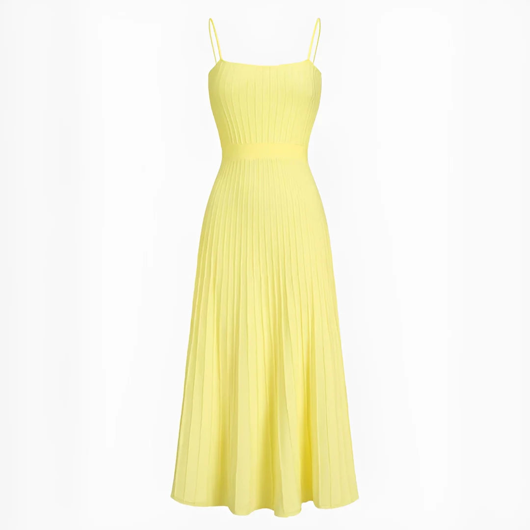 Pheobie - Robe Midi Élégante et Plissée