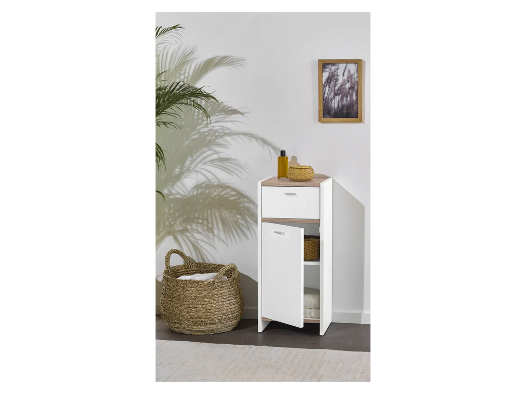 LIVARNO home Colonne de salle de bains, 34,2 x 79 x 28 cm, blanc/imitation chne