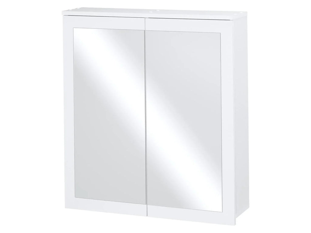 LIVARNO Armoire de toilette miroir Basel, 68,5 x 75,1 x 16,9 cm, blanche