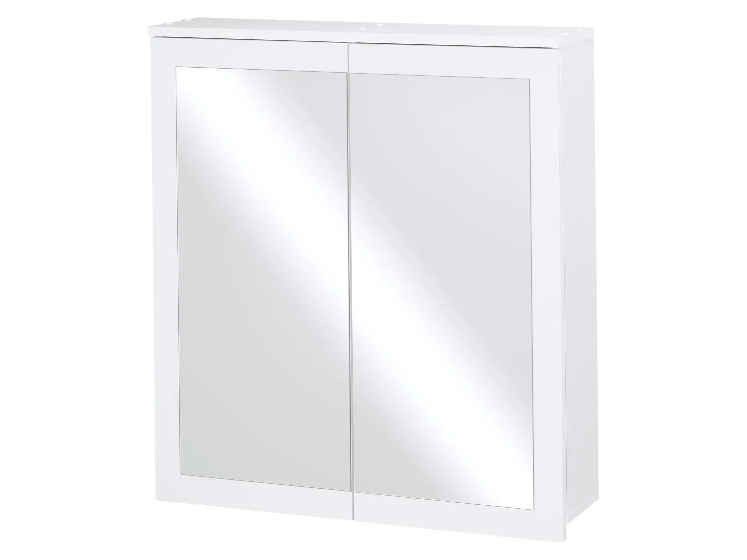 LIVARNO Armoire de toilette miroir Basel, 68,5 x 75,1 x 16,9 cm, blanche