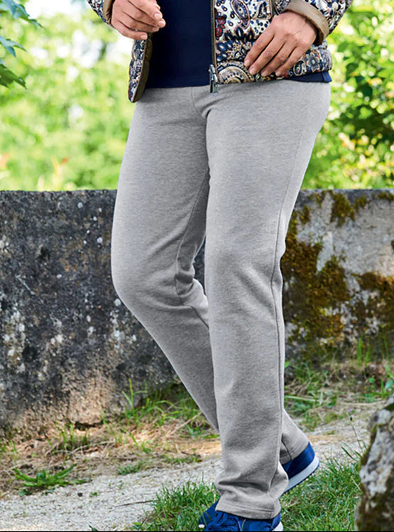 Pantalon de jogging femme en coton gris