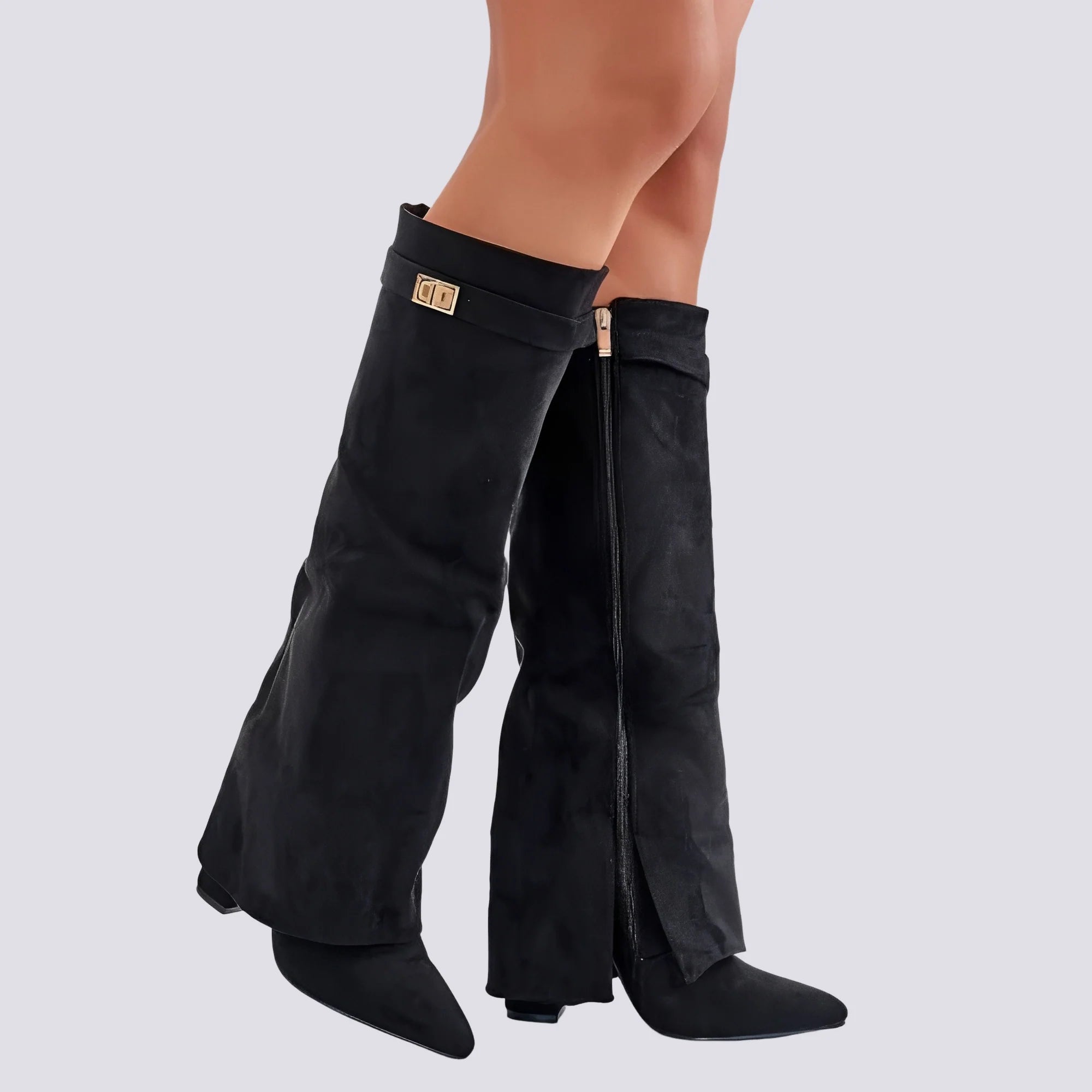 Blair - Bottes Hautes Élégantes avec Rabat