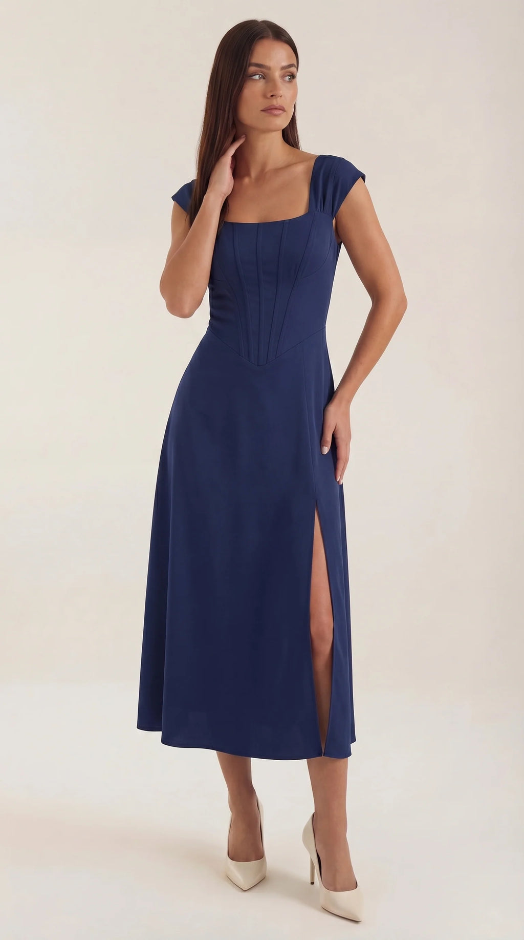 Robe corset midi femme tenue invité mariage