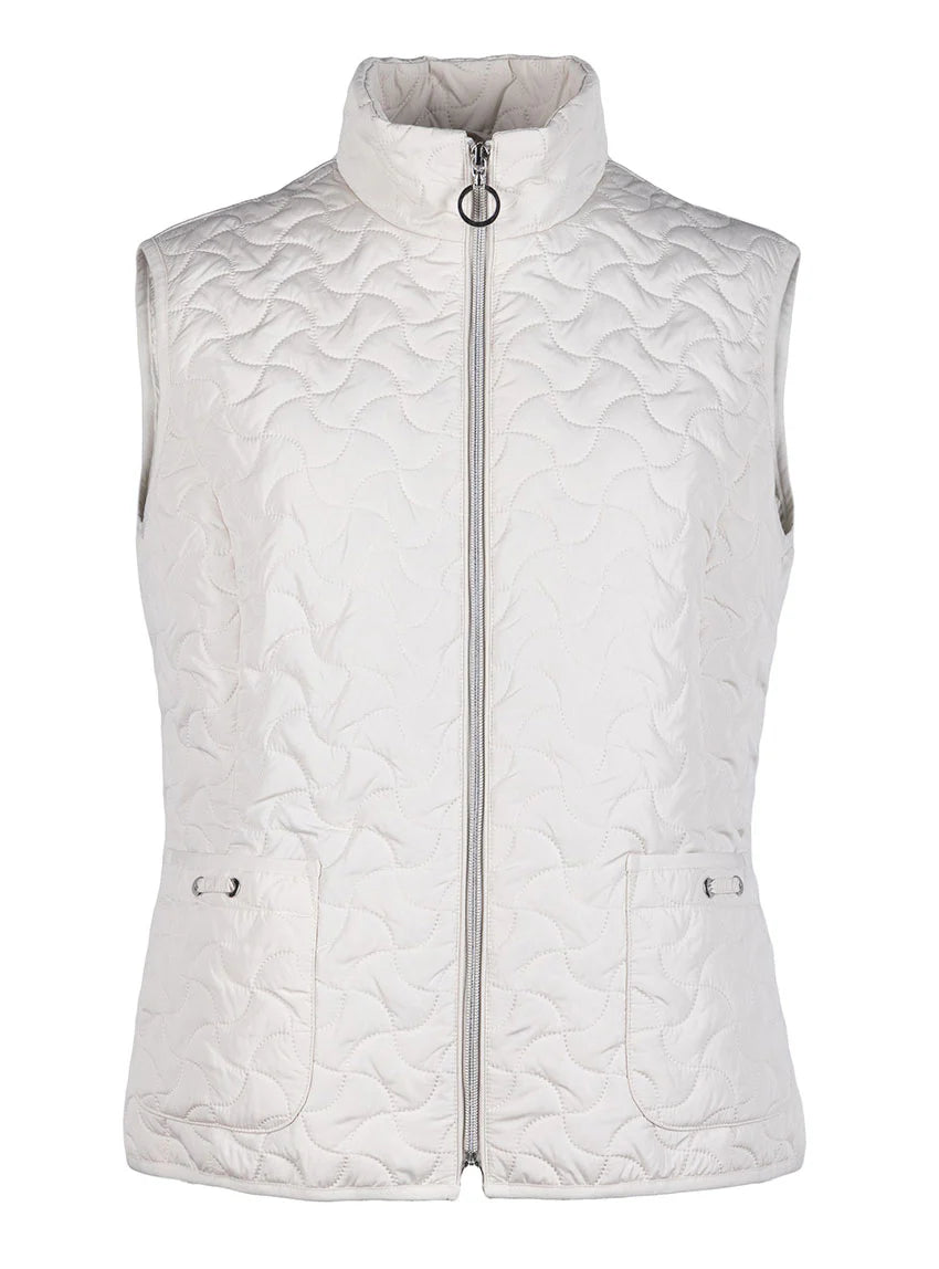 Doudoune femme sans manches beige