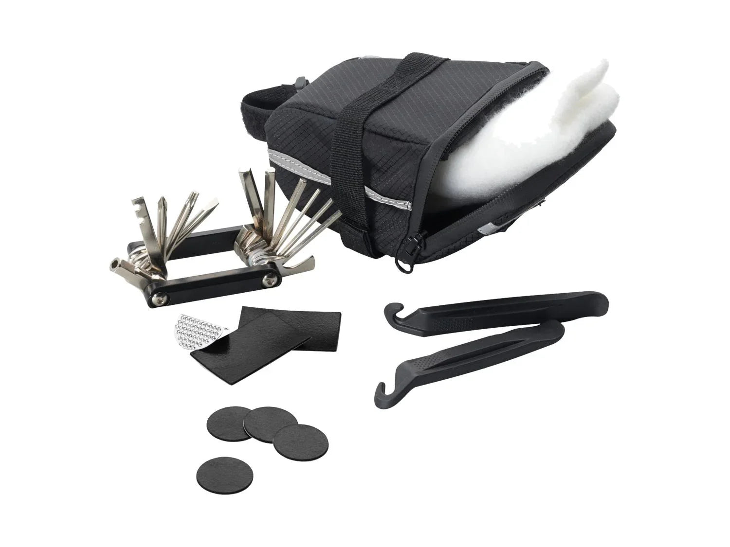CRIVIT Outil multifonction pour vlo ou sacoche de selle avec outils ou mini-pompe  manomtre