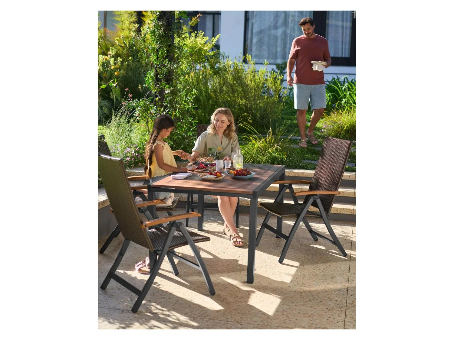 LIVARNO Table de jardin + Lot de 6 fauteuils Valencia