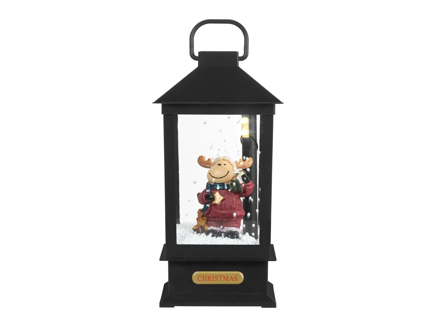 LIVARNO home Lanterne LED avec effet tempte de neige et musique