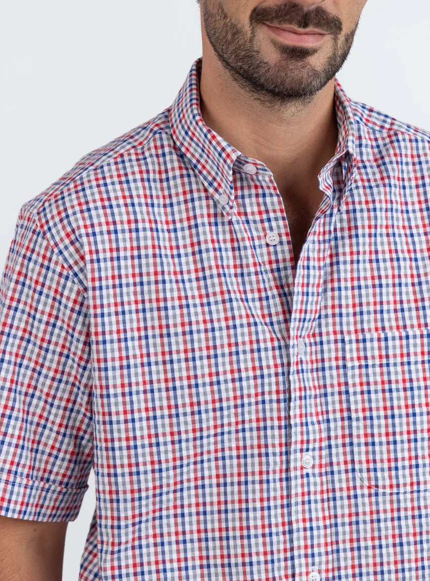 Chemise homme coton rouge doux