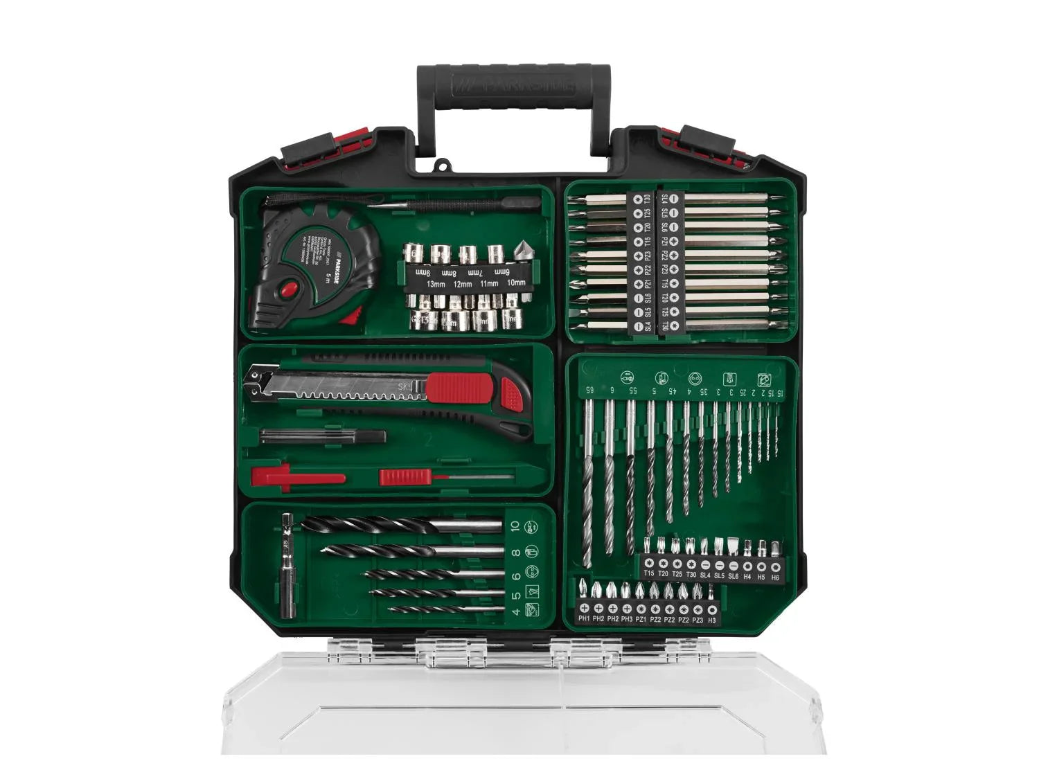 PARKSIDE Set perceuse-visseuse sans fil et 75 accessoires + 2 batteries + chargeur, 12 V