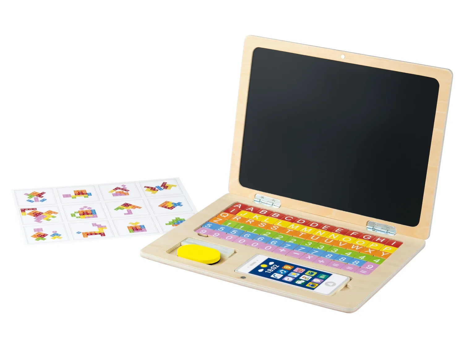 Playtive Tableau magntique en bois ou ordinateur protable