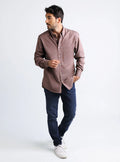 Chemise homme  100% coton Marron Caramel