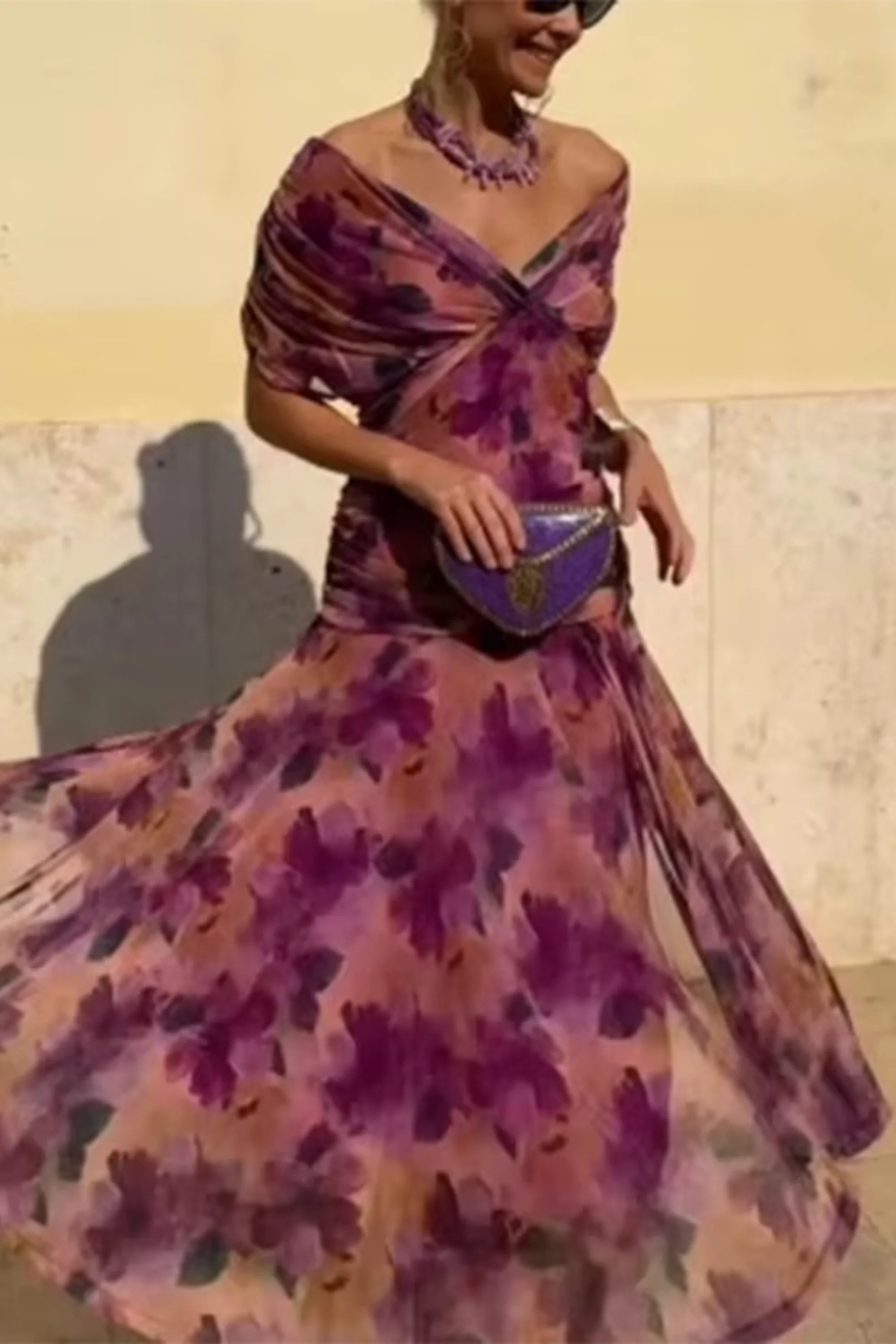 Louise | Robe Maxi de Fête Élégante à Col V