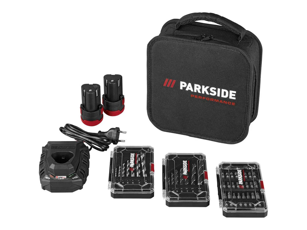 PARKSIDE PERFORMANCE Set perceuse-visseuse sans fil PBSPA 12 D4 + chargeur + batterie, 12 V