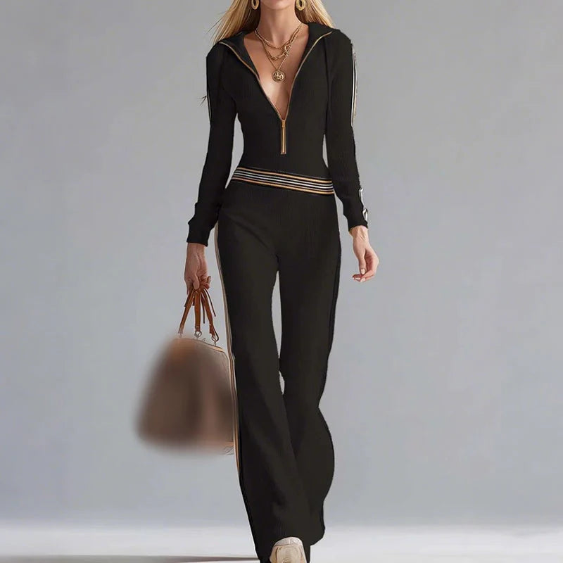 Camille | Combinaison tricotée chic sportive rétro