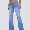 Lexi - Pantalon évasé en denim élégant