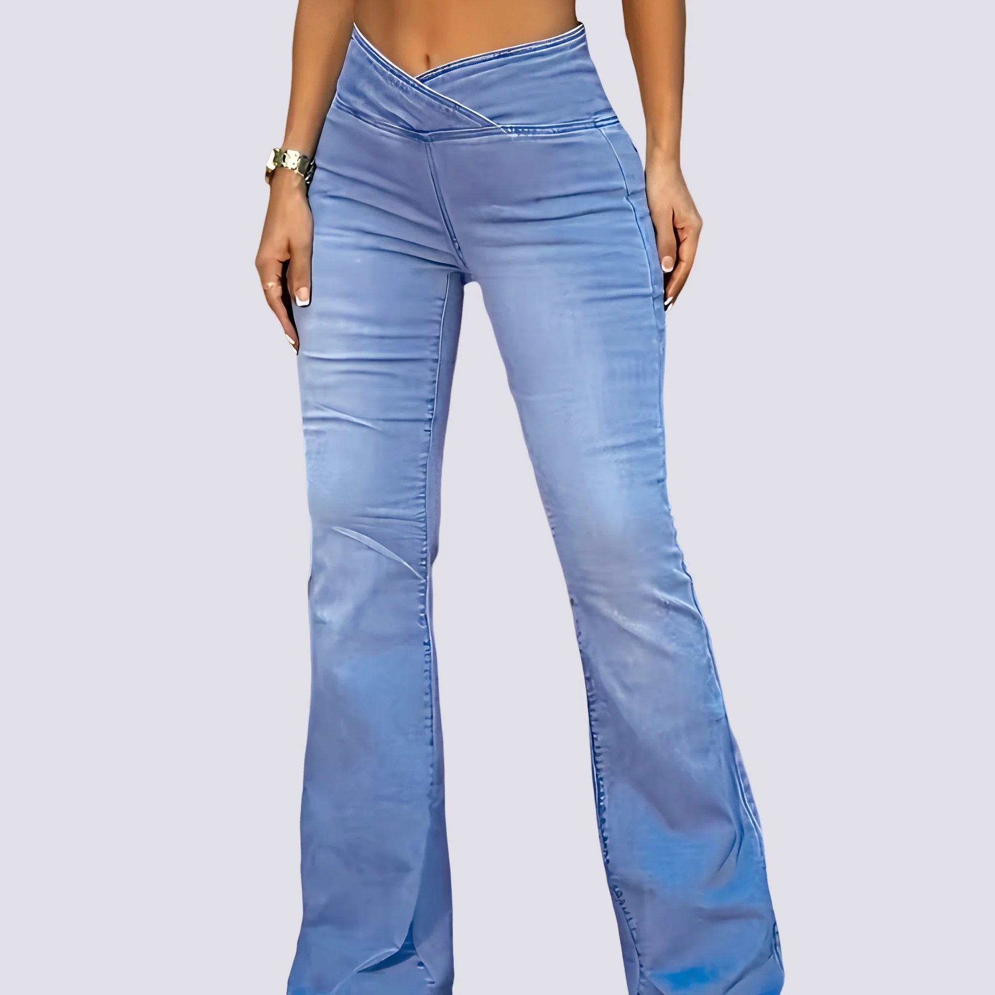 Lexi - Pantalon évasé en denim élégant