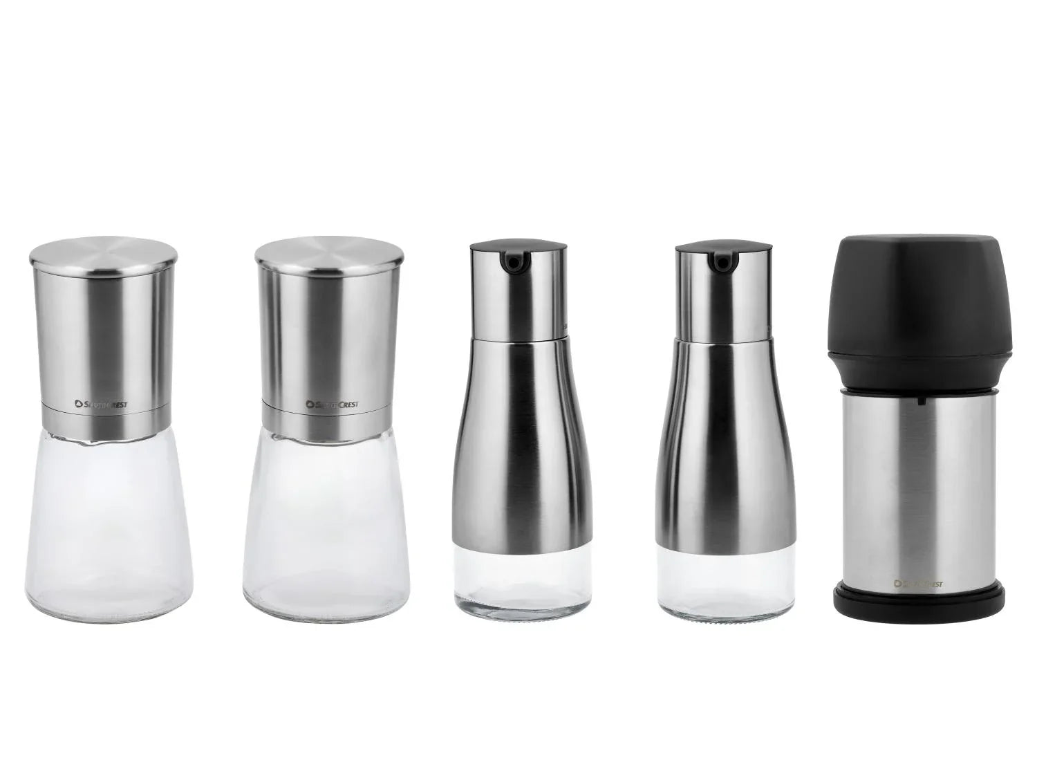 SILVERCREST Set de moulins  sel et  poivre ou Set de distributeurs  huile et  vinaigre ou Rpe