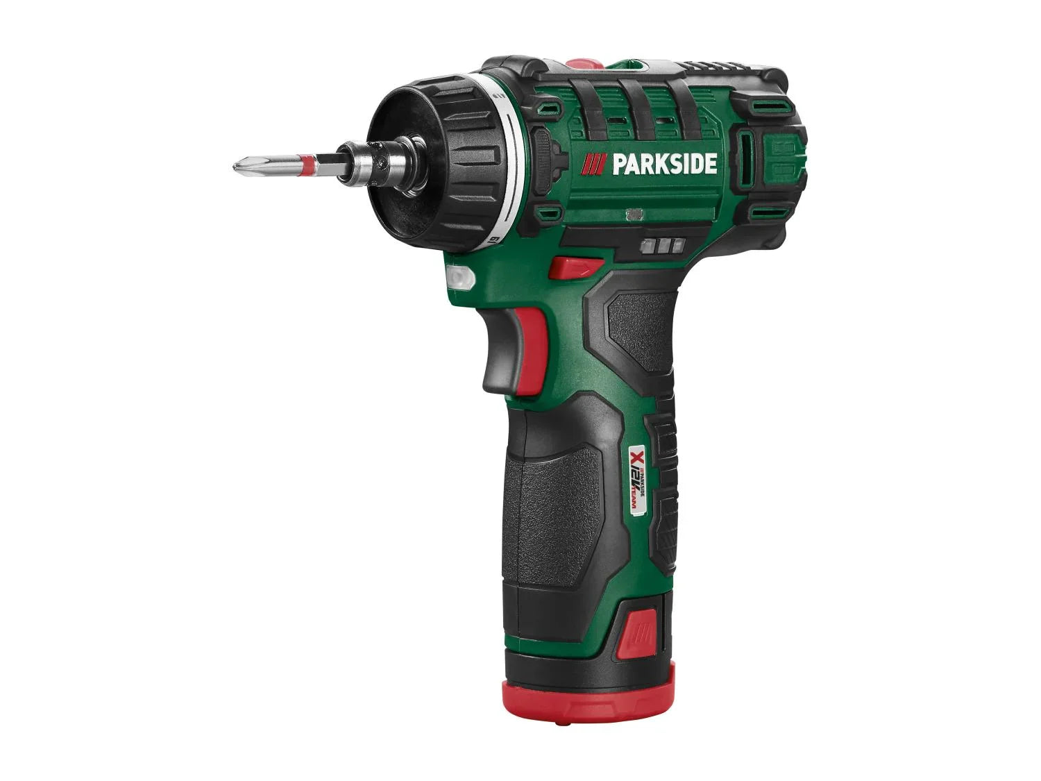 PARKSIDE Set perceuse-visseuse sans fil PBSA 12 E4 + batterie + chargeur + accessoires, 12 V
