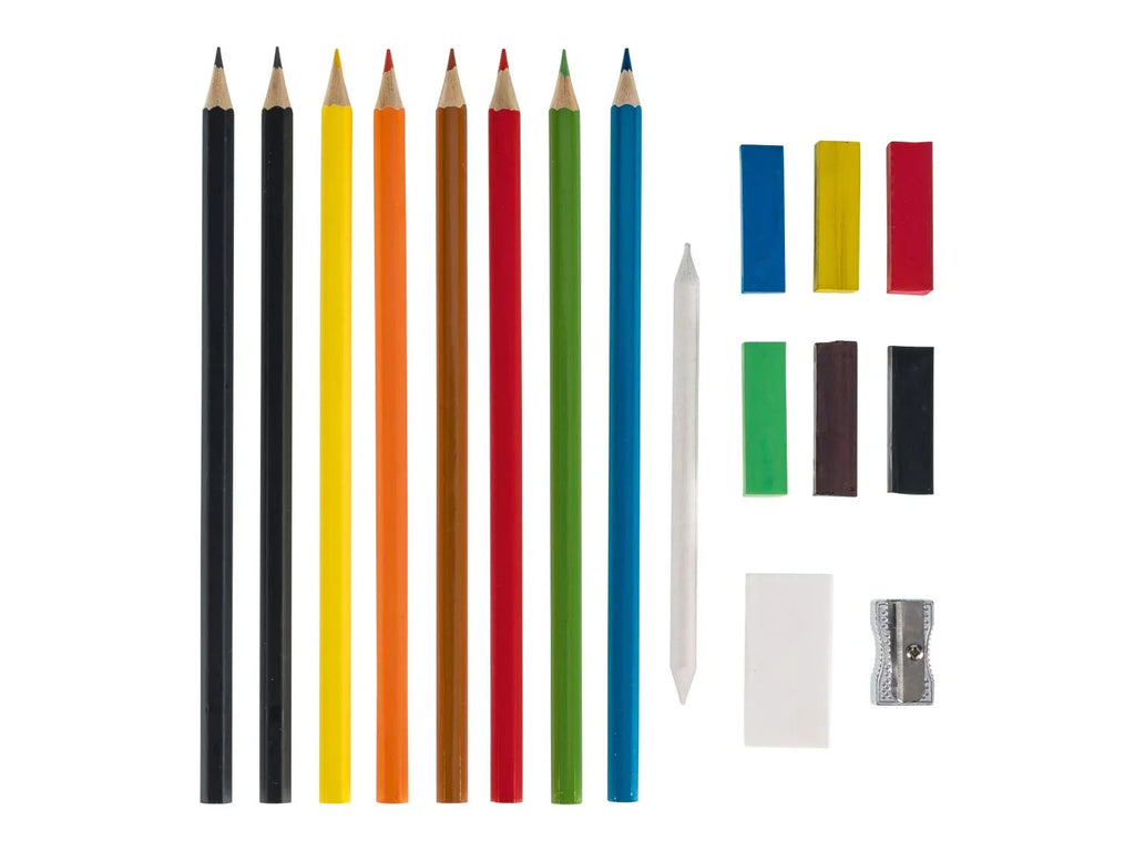 crelando Set desquisse et de dessin ou coffret de crayons de couleur
