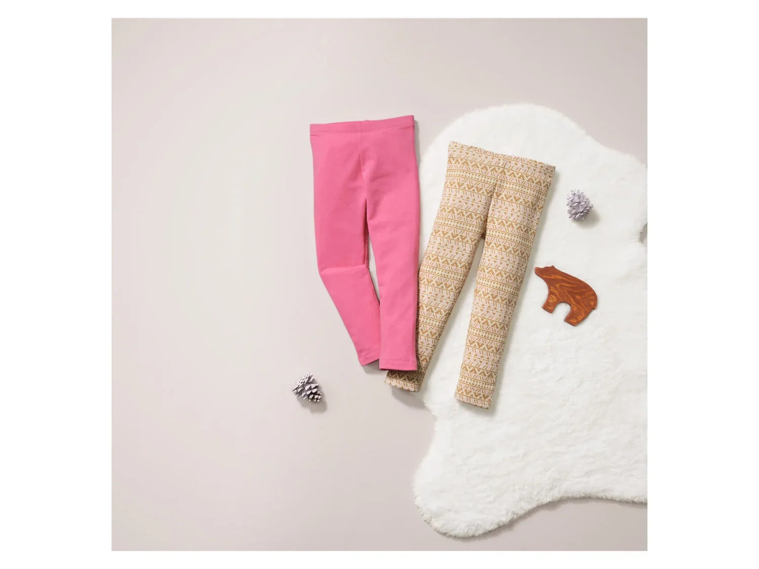 lupilu Lot de 2 leggings thermiques petite fille