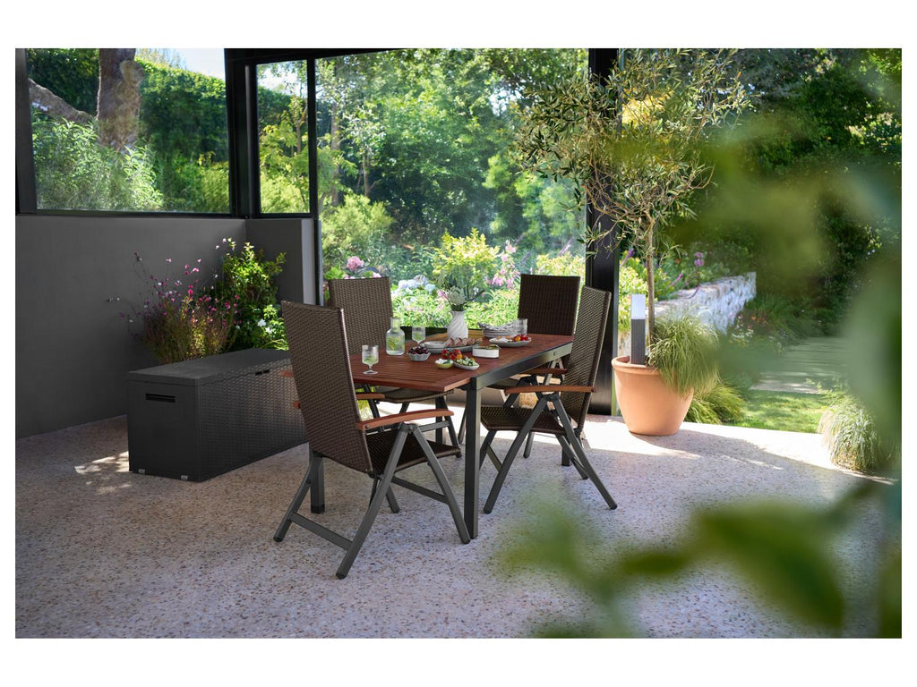 LIVARNO Table de jardin + Lot de 4 fauteuils Valencia