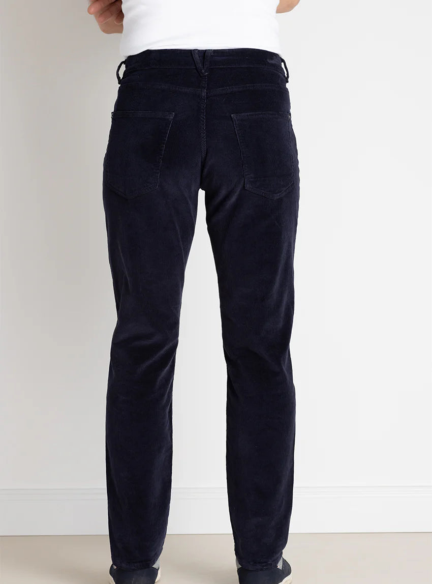 Pantalon homme velours côtelé en coton Bleu Marine
