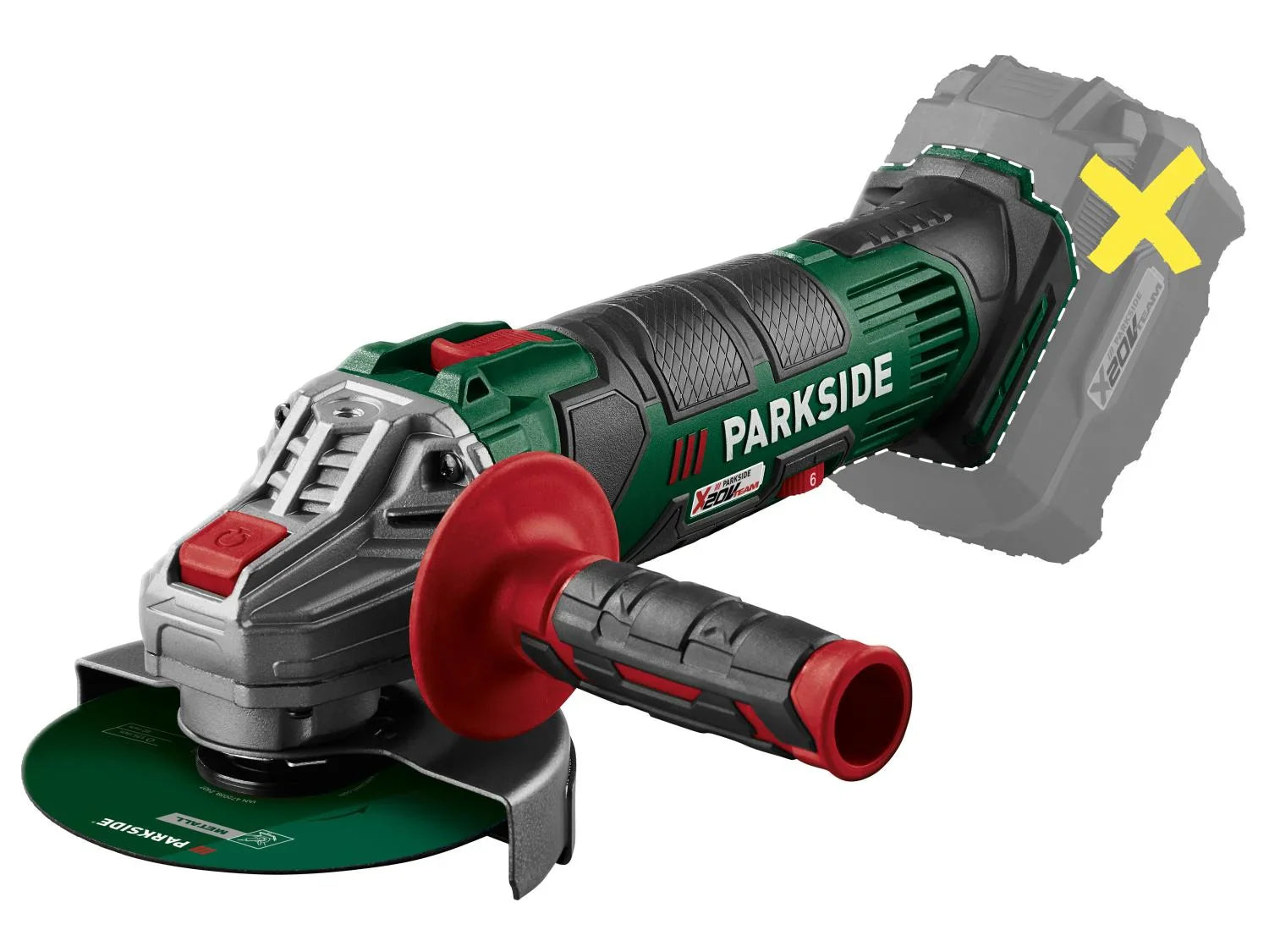 PARKSIDE Meuleuse d'angle sans fil PWSA 20-Li G4, 20 V