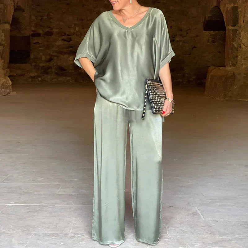 Sophie Paris I Pantalon large à taille moyenne