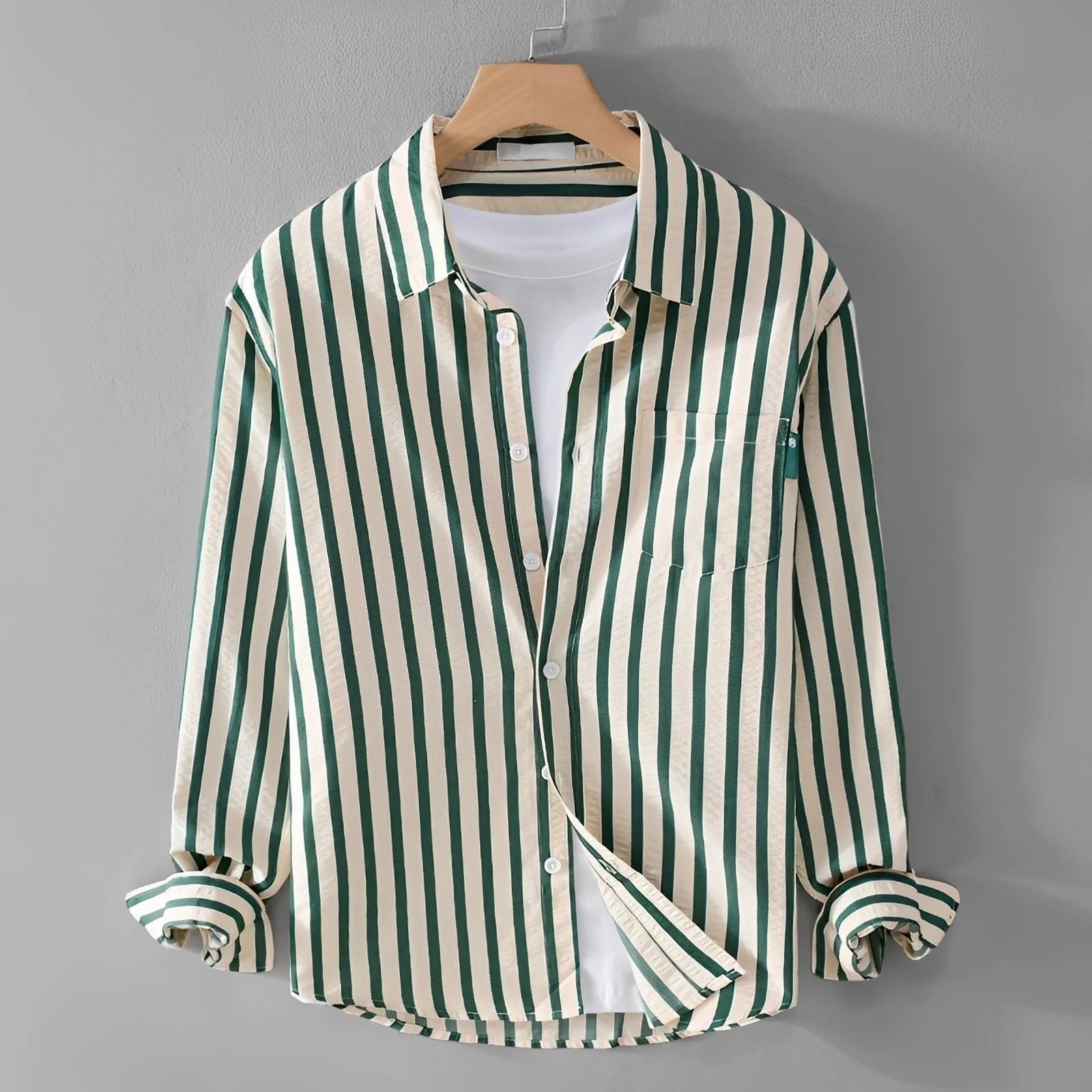 Marvin - Chemise à rayures élégante à manches longues