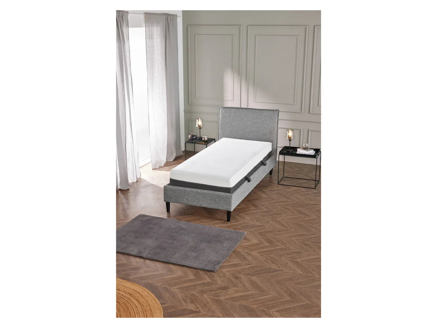 LIVARNO home Matelas  1000 ressorts ensachs Visko Soft, 7 zones, H3, 90 x 190 cm