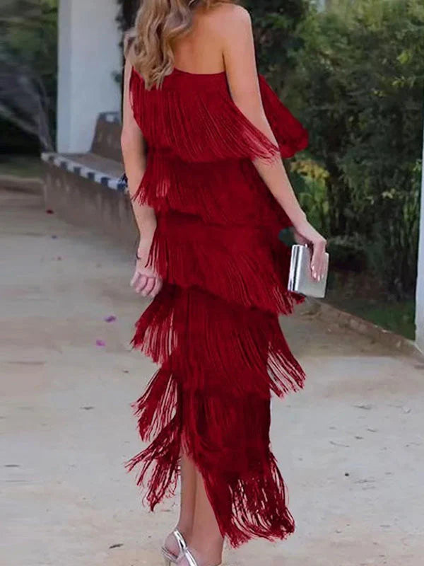 Robe Maxi Asymétrique Une Épaule Chic et Sans Effort