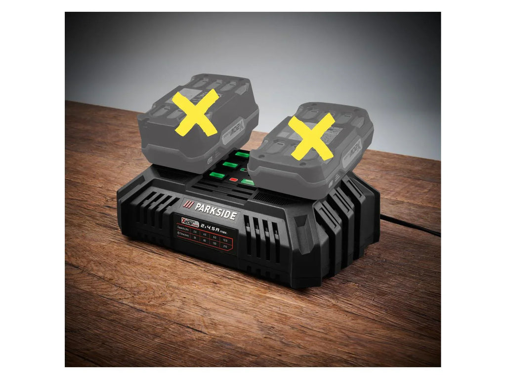 PARKSIDE Chargeur de batterie double PDSLG 20 B1, 2,5 A, 20 V