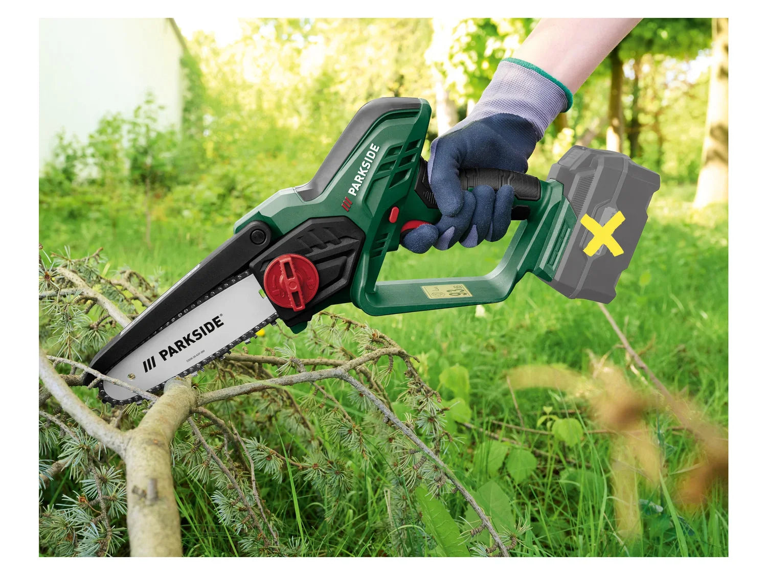 PARKSIDE Mini-trononneuse  bois sans fil PAGHS 20-Li A 20 V