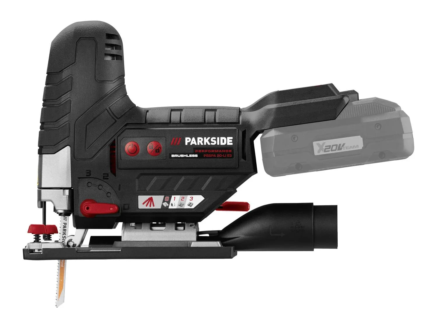 PARKSIDE PERFORMANCE Scie sauteuse sans fil PSSPA 20-Li E3, 20 V