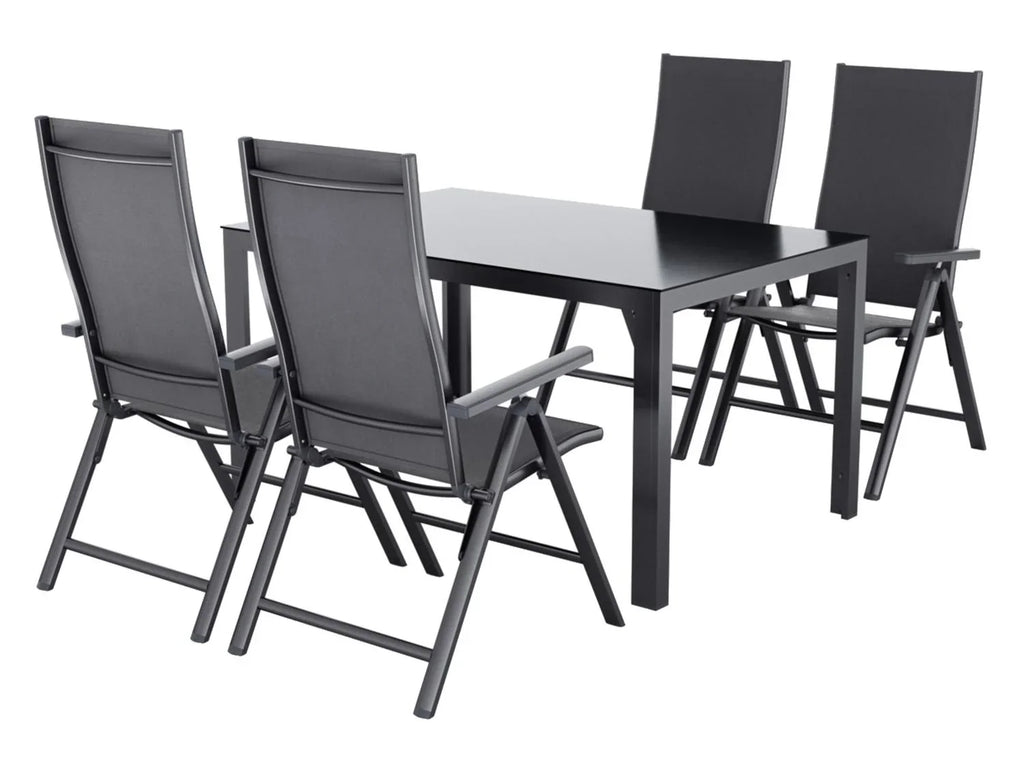 LIVARNO Table de jardin + Lot de 4 fauteuils Houston