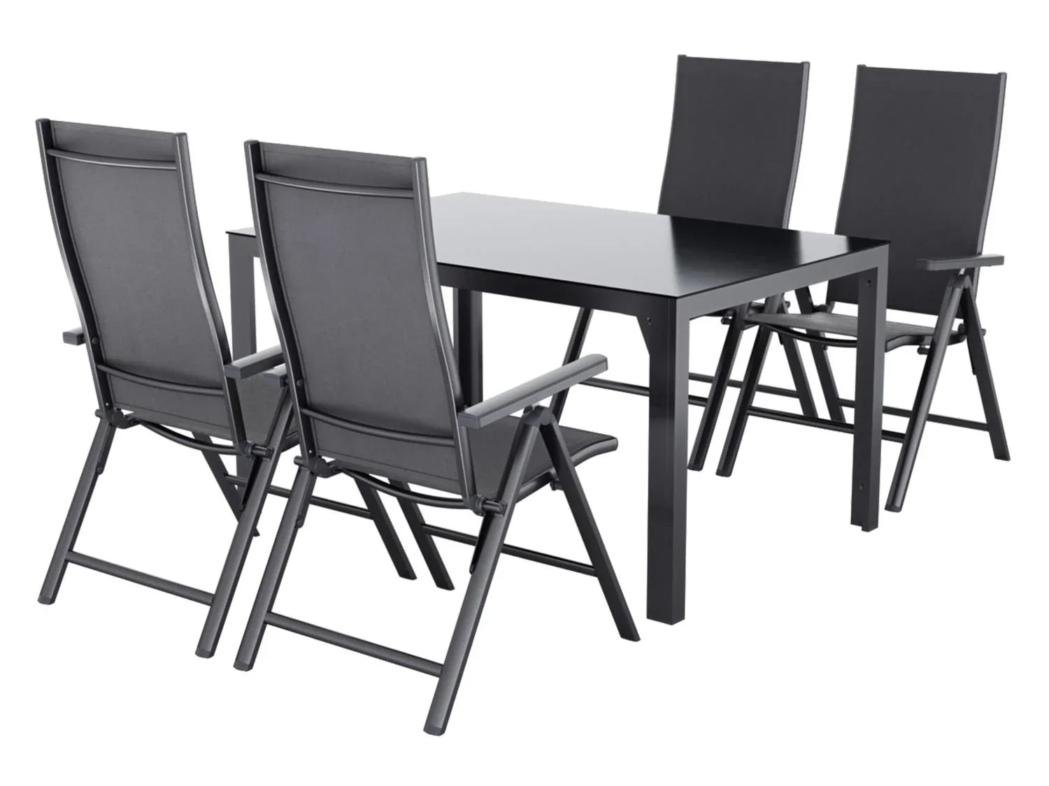 LIVARNO Table de jardin + Lot de 4 fauteuils Houston