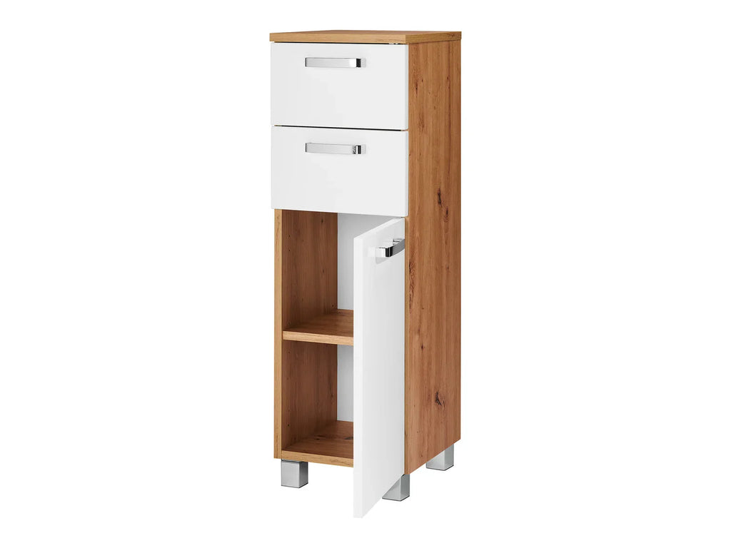 LIVARNO home Meuble de salle de bains Palermo, 32 x 98,8 x 33 cm, blanc/imitation chne
