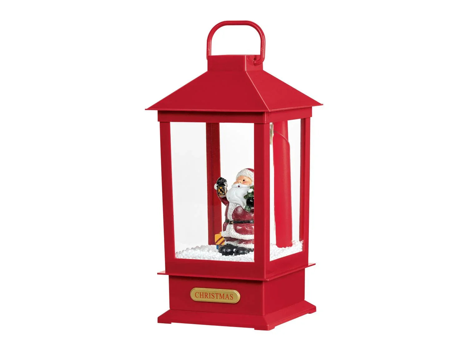 LIVARNO home Lanterne LED avec effet tempte de neige et musique